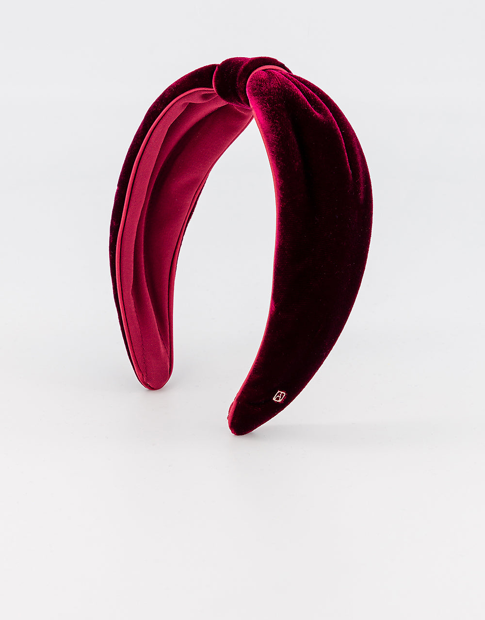 Adele Pleated Burgundy Velvet Headband