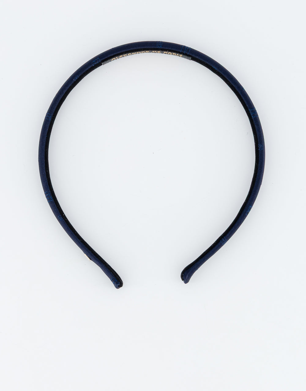 Thin Navy Silk Headband